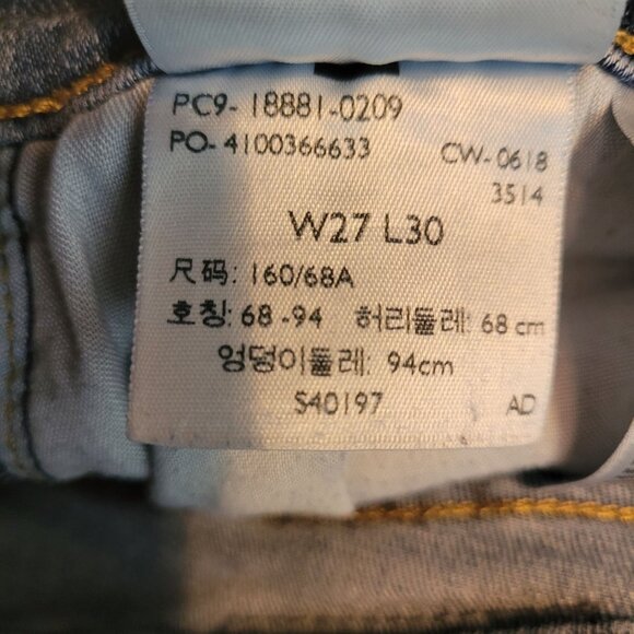 Levi's Jeans Sz 27 Low Rise 711 Skinny Medium Light Wash Stretch Denim Western - Picture 6 of 12